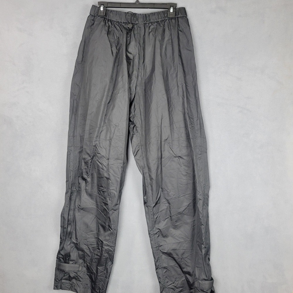 Antigua Antech Rain Pants Mens Large‎ Black Waterproof Wind Resistant Zip Ankle